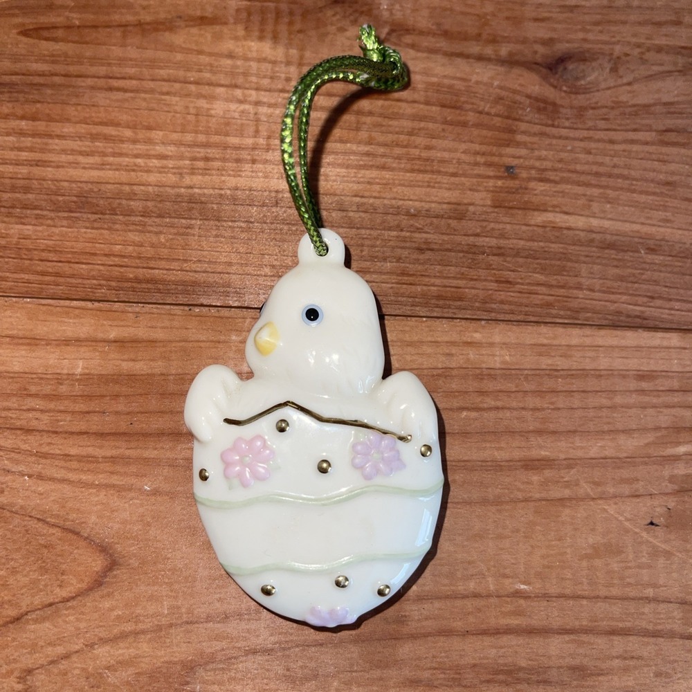 VTG Lenox Chick In Egg Mini Ornament Easter Tree Replacement MINT Baby‎ Shower